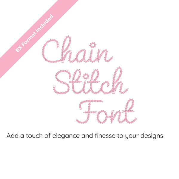 Chain Stitch Embroidery Font