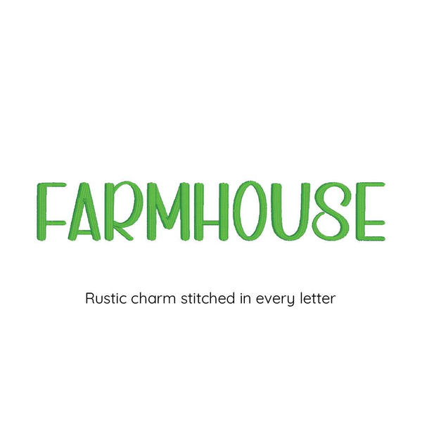 Farmhouse Digital Embroidery Font