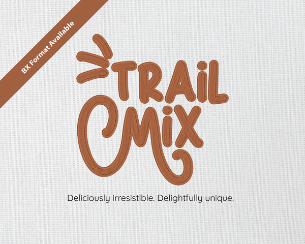 Trail Mix Digital Embroidery Font