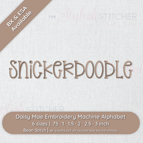 Snickerdoodle Digital Embroidery Font