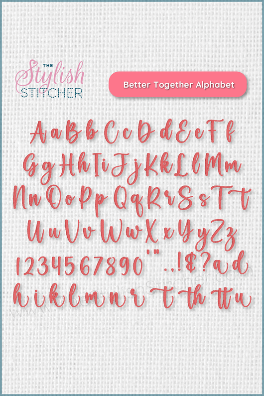 Daisy Mae Bean Stitch Cursive Embroidery Font BX, EAS, DST – The ...