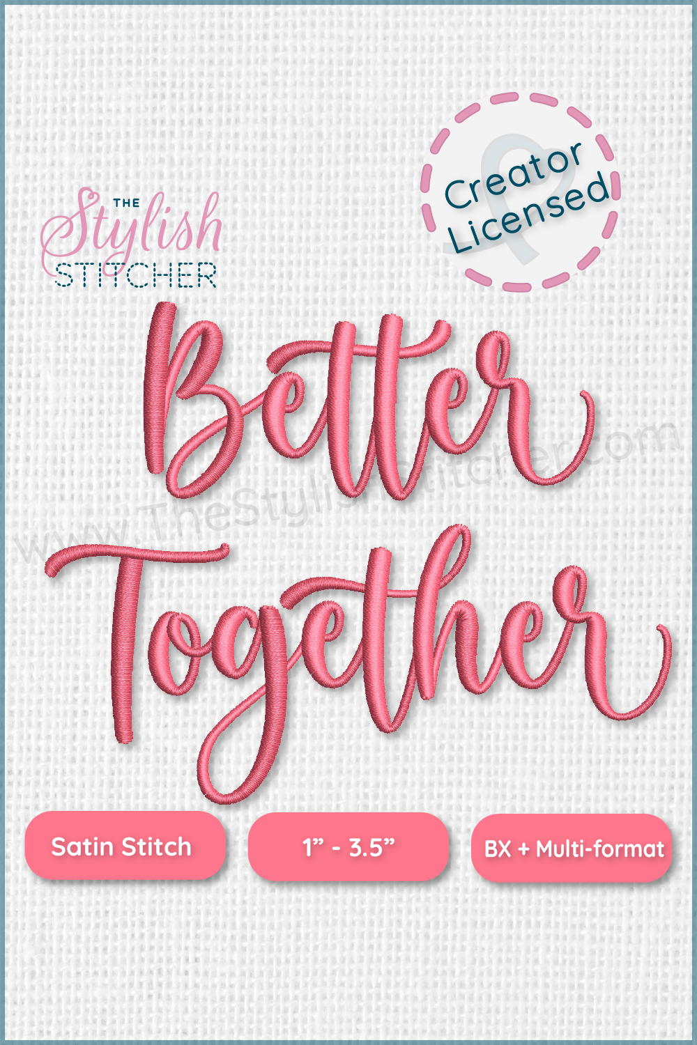 Daisy Mae Bean Stitch Cursive Embroidery Font BX, EAS, DST – The ...