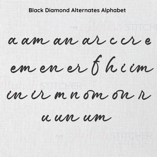 Black Diamond Digital Embroidery Font – The Stylish Stitcher