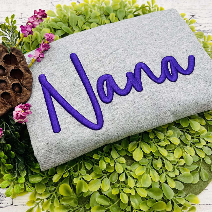 Photograph of sample sweatshirt using Daydream 3D font