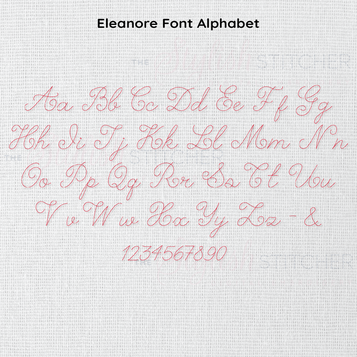 Photograph of Eleanore Bean Stitch embroidery font alphabet