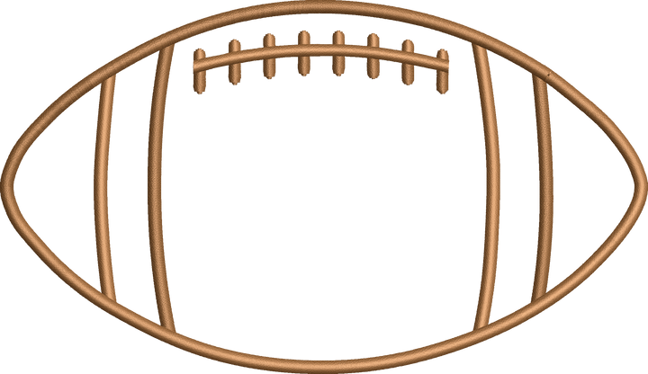 Football icon embroidery design on a dark background