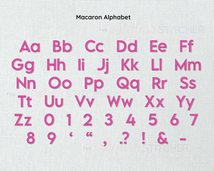 Quality Macaron Digital Embroidery Font
