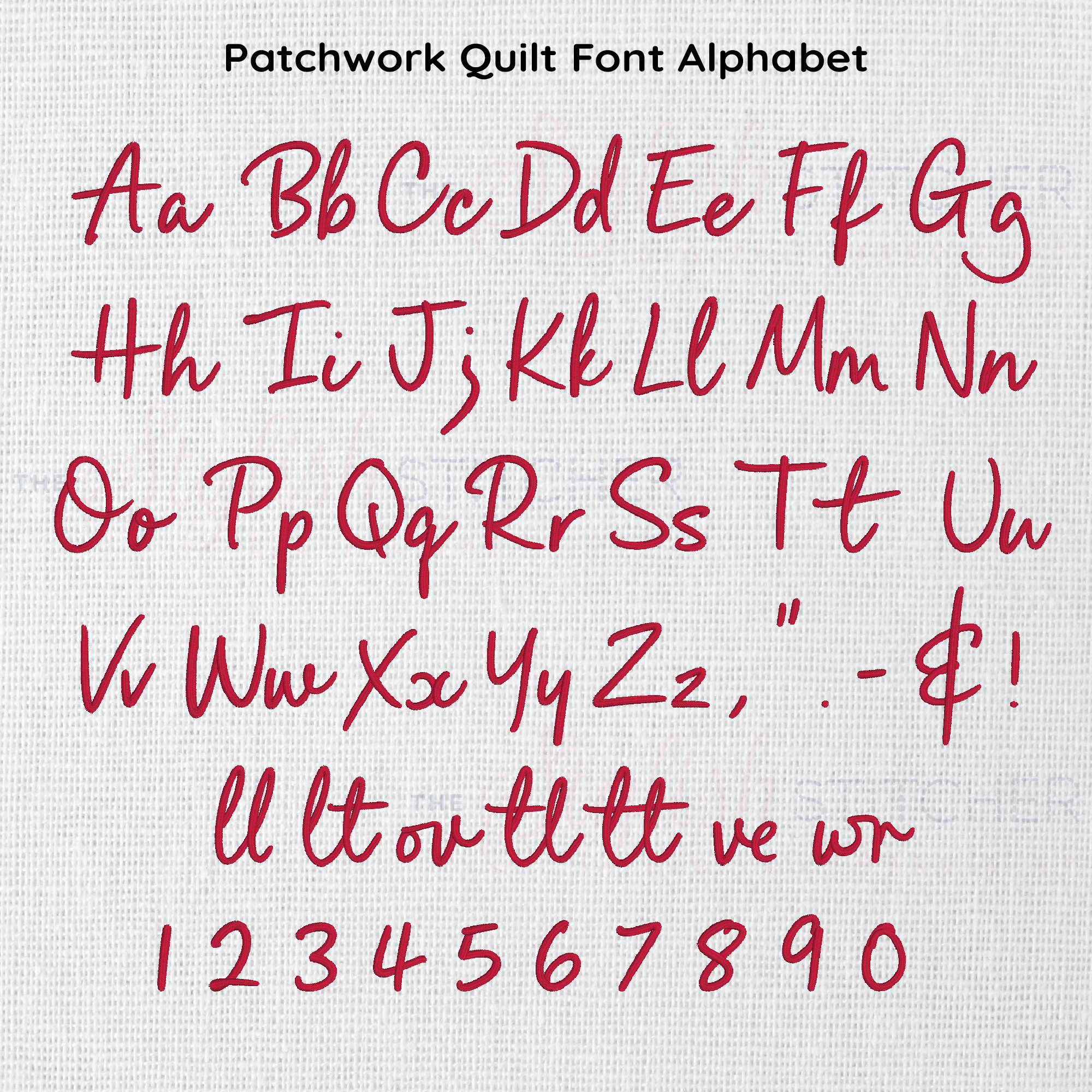 Patchwork Quilt Digital Embroidery Font | Digital Download – The ...