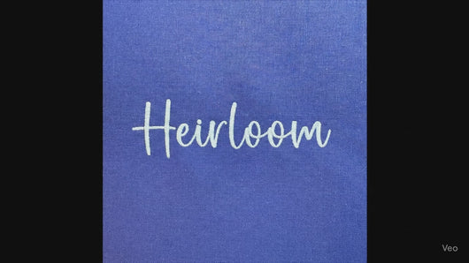 Video showcasing stitched out Heirloom font and alphabet 