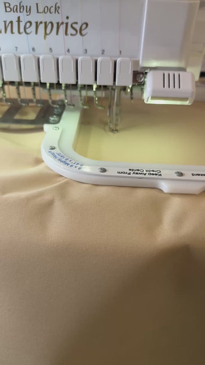 Video showcasing stitching of gingersnap embroidery font