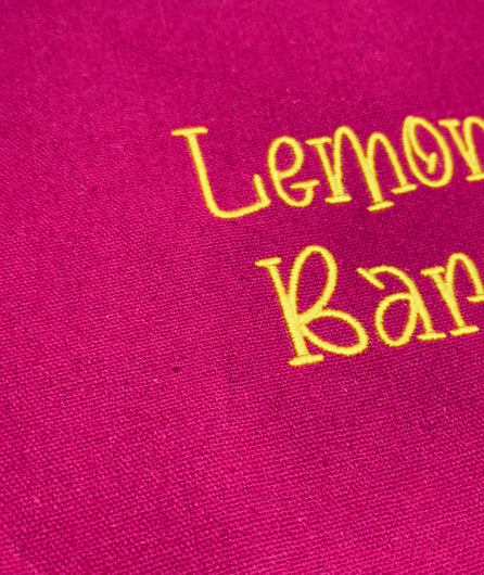 Video showcasing stitched out Lemon Bars font