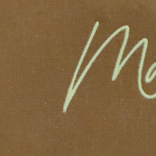 Video showcasing stitched out Mahogany font