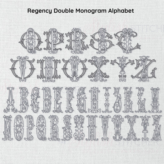Regency Double Monogram Digital Embroidery Font – The Stylish Stitcher