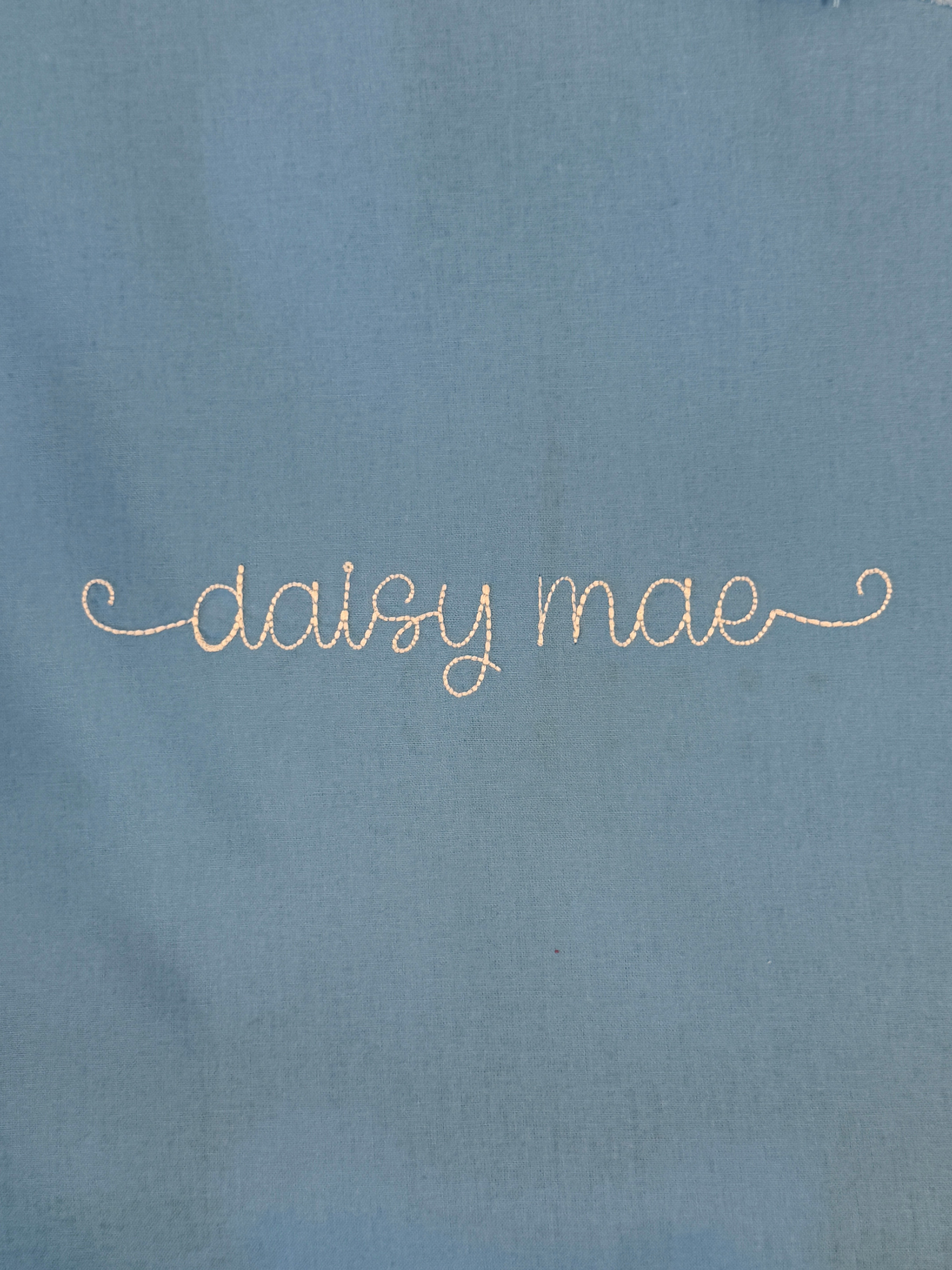 Daisy Mae Bean Stitch Cursive Embroidery Font - Perfect for Crafts ...