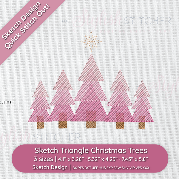 Photograph of Triangle Christmas Trees design