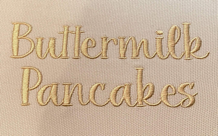 Buttermilk Pancakes Digital Machine Embroidery Font