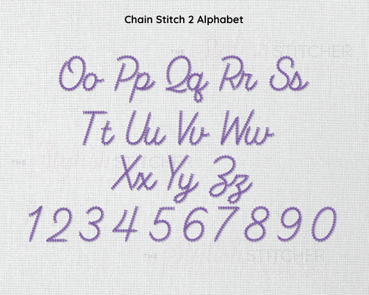 Chain Stitch Set 2 Embroidery Machine Embroidery Font – The Stylish ...