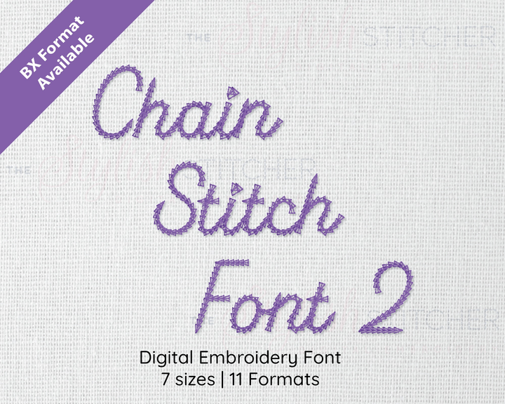 Photograph of Chain Stitch Set 2 embroidery font