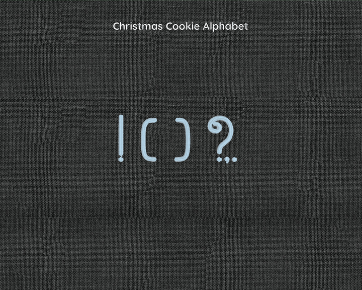 Photograph of Christmas Cookie embroidery font alphabet
