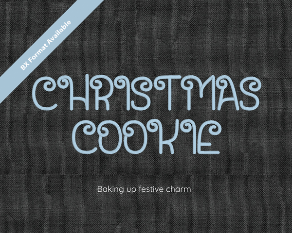 Photograph of Christmas Cookie embroidery font