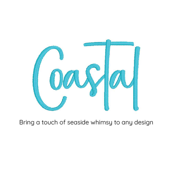 Photograph of Coastal embroidery font