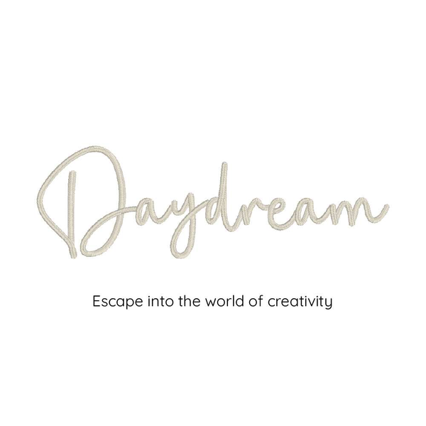 Photograph of Daydream embroidery font
