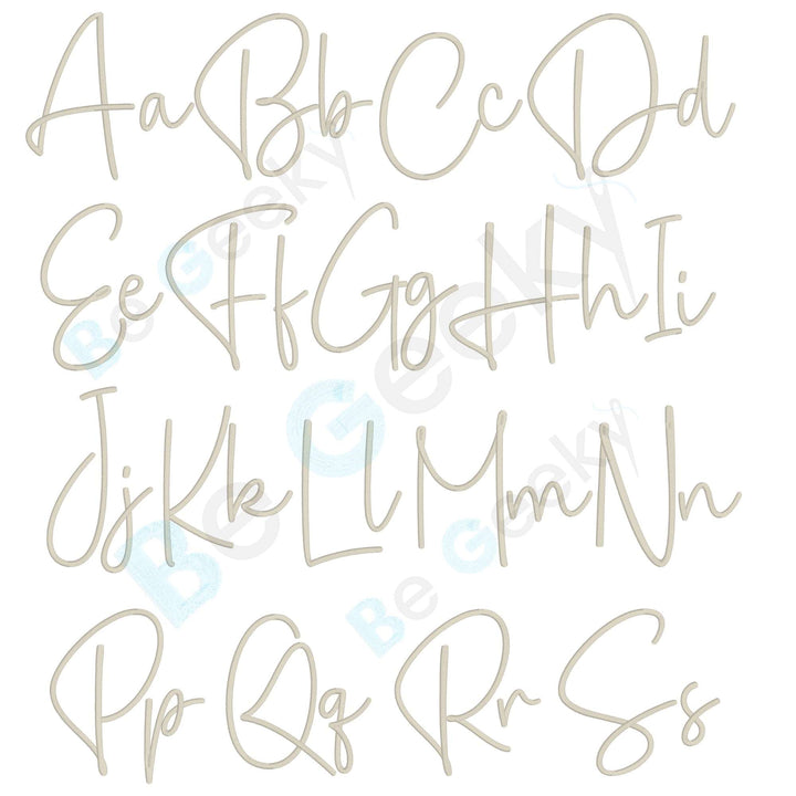 Photograph of Daydream Large embroidery font alphabet