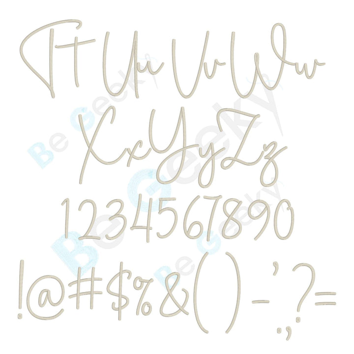 Photograph of Daydream Large embroidery font alphabet