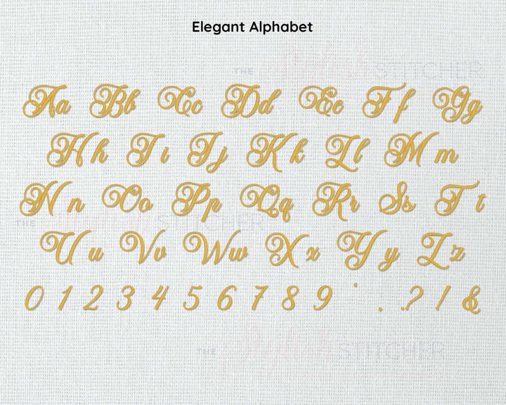 Photograph of Elegant embroidery font alphabet