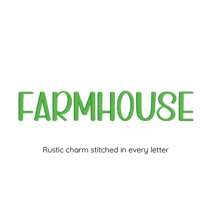 Farmhouse Digital Embroidery Font