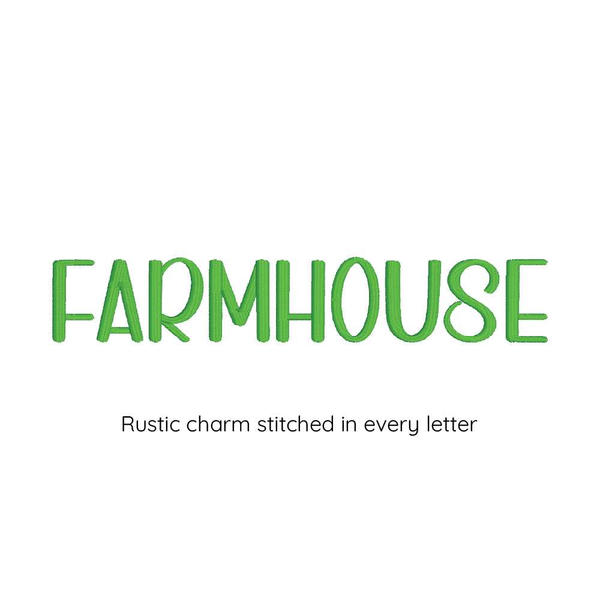 Photograph of Farmhouse embroidery font
