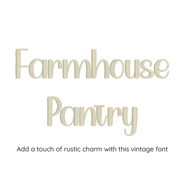 Photograph of Farmhouse embroidery font