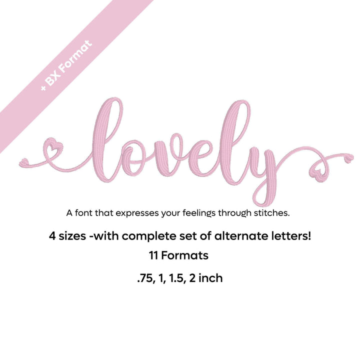 Lovely Cursive Embroidery Font