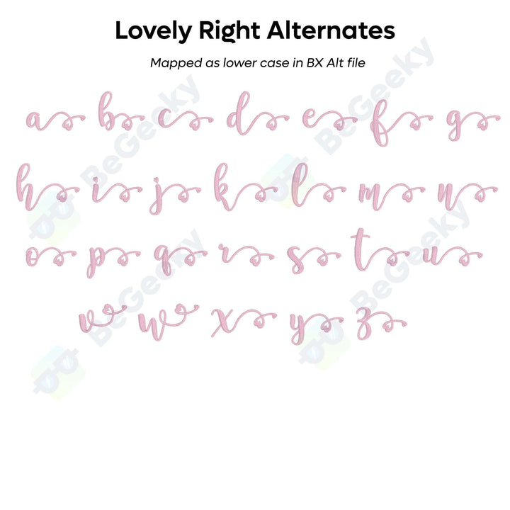 Lovely Cursive Embroidery Digital Font