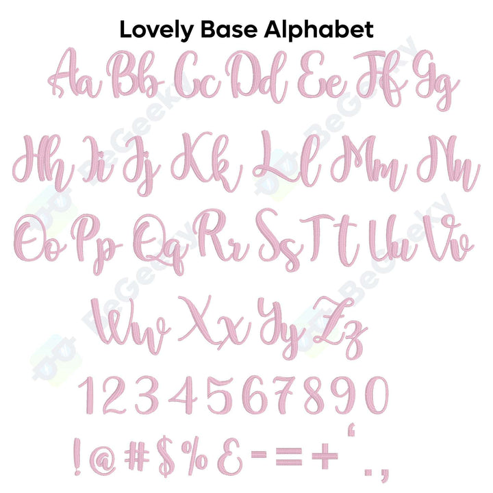 Photograph of Lovely embroidery font alphabet