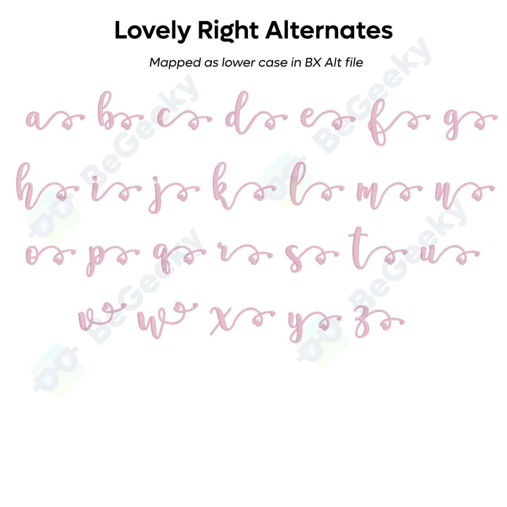Photograph of Lovely embroidery font alternate alphabet