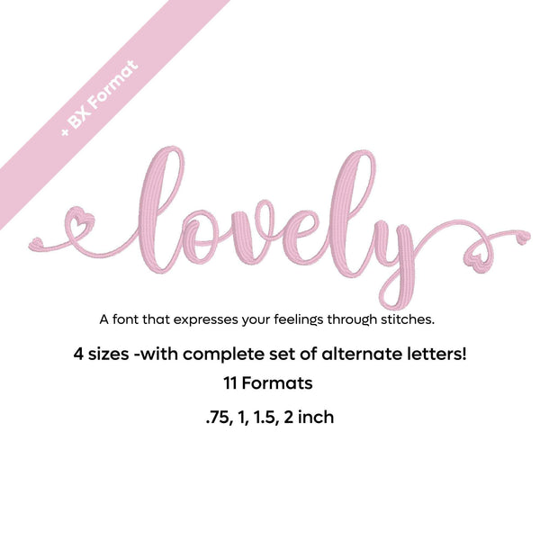 Photograph of Lovely embroidery font