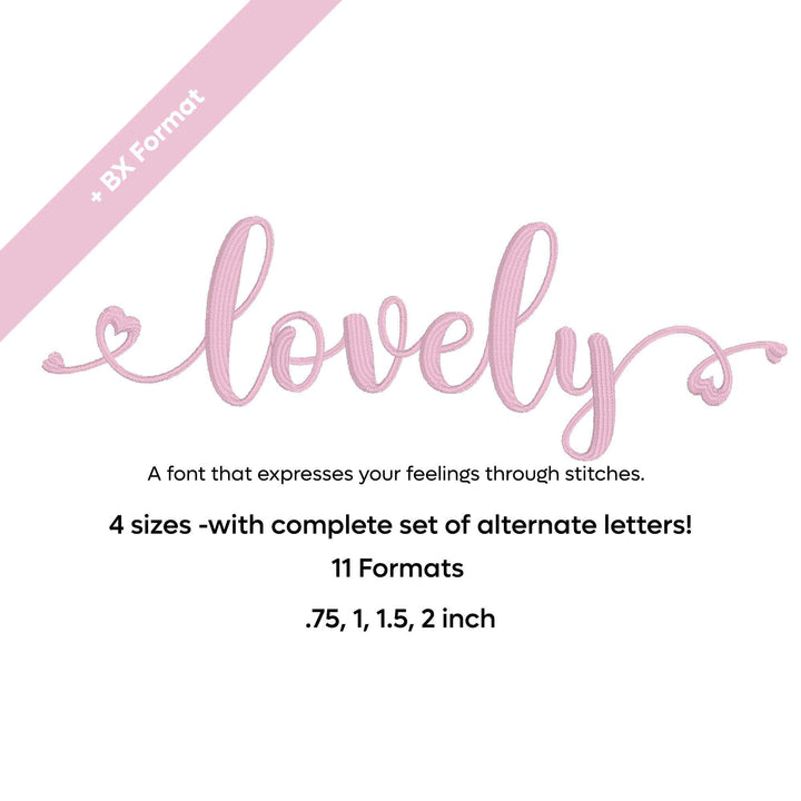Photograph of Lovely embroidery font
