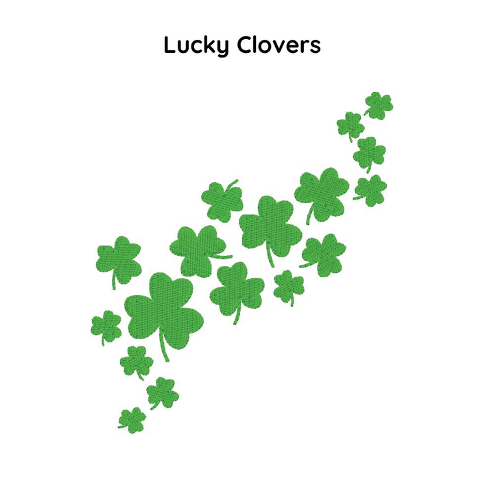 Photograph of Lucky Clovers embroidery design