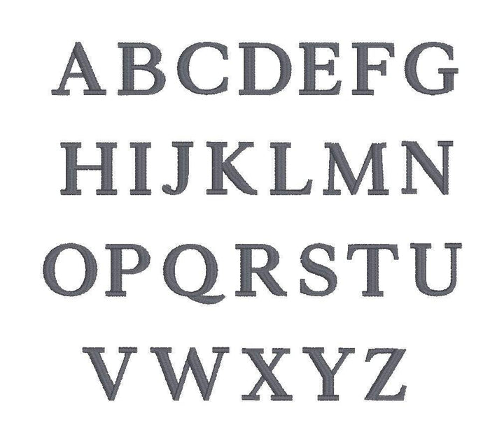 Photograph of Montage embroidery font alphabet