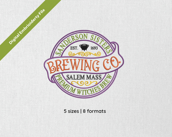 Photograph of Sanderson Brewing embroidery design