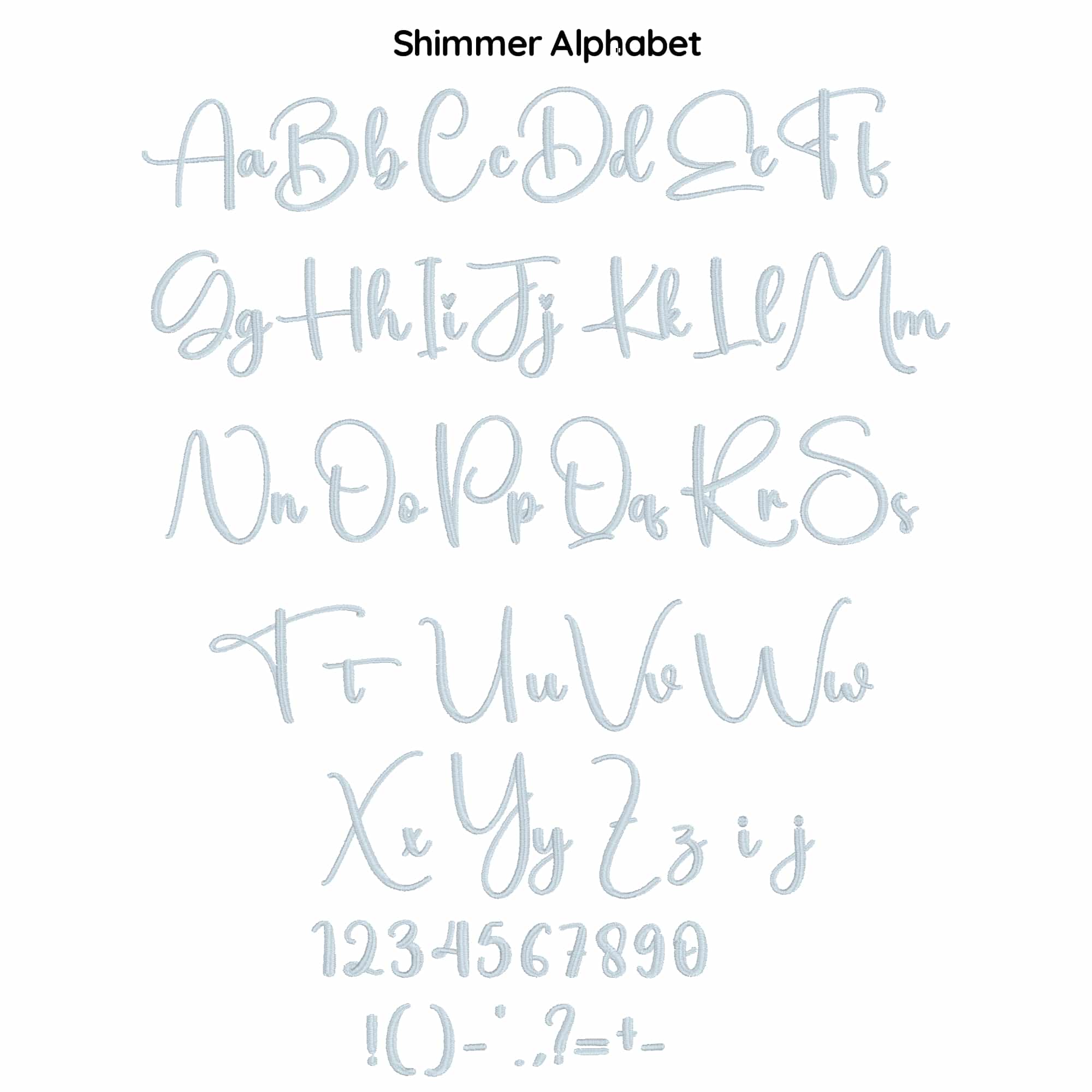 Shimmer Digital Embroidery Fonts – The Stylish Stitcher