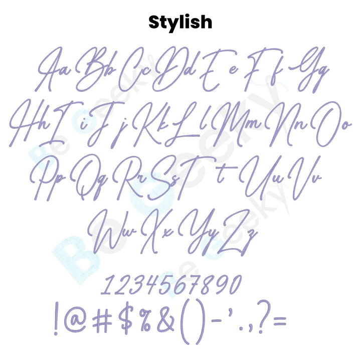 Photograph of Stylish embroidery font alphabet