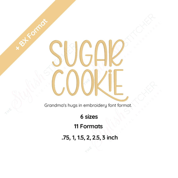 Photograph of Sugar Cookie embroidery font